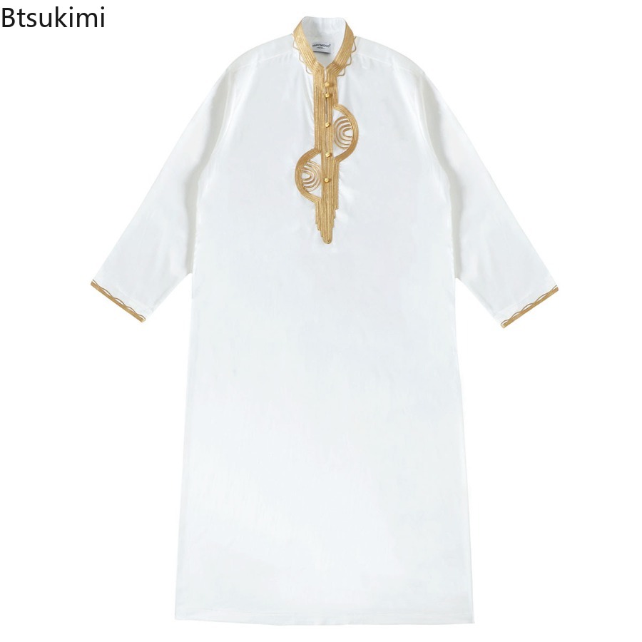 Men'S Fashion Kurta - Midden-Oosterse islamitische mannenkleding, losse kaftan, lange