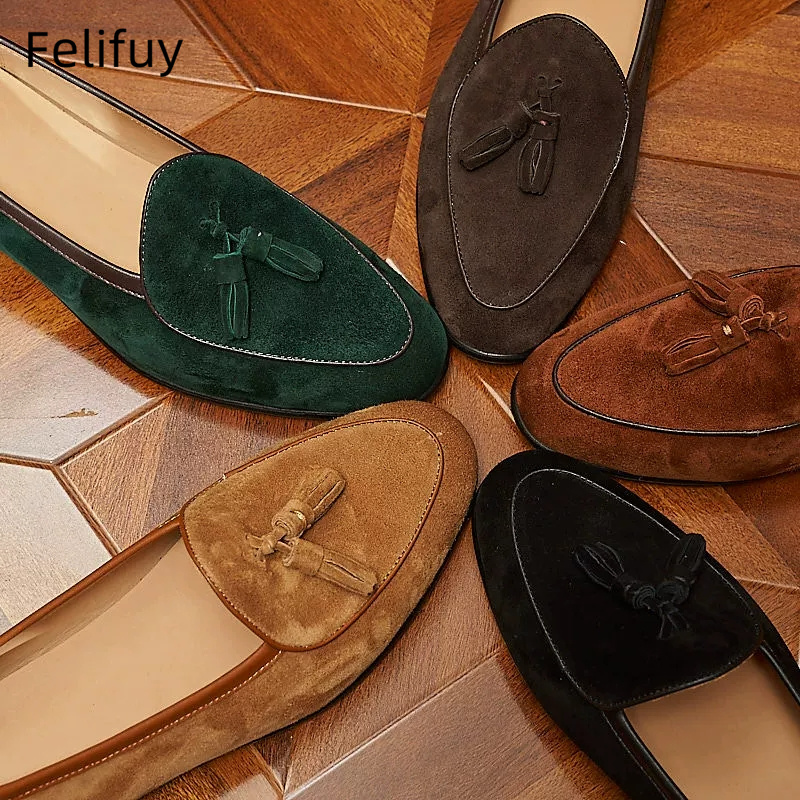 Men'S Fashion For Wedding - Mode Bruin Zwart Kwastje Mannen Loafers