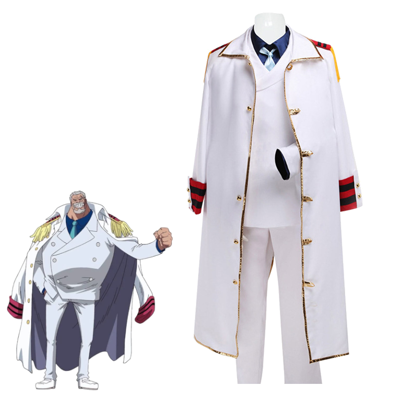 Trench Coat Men - Monkey D Garp Cosplay Kostuum Marine