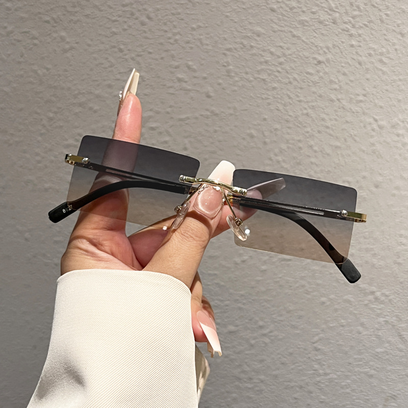 Men'S Fashion Rimless Glasses - Modieuze randloze rechthoekige zonnebrillen, populair bij
