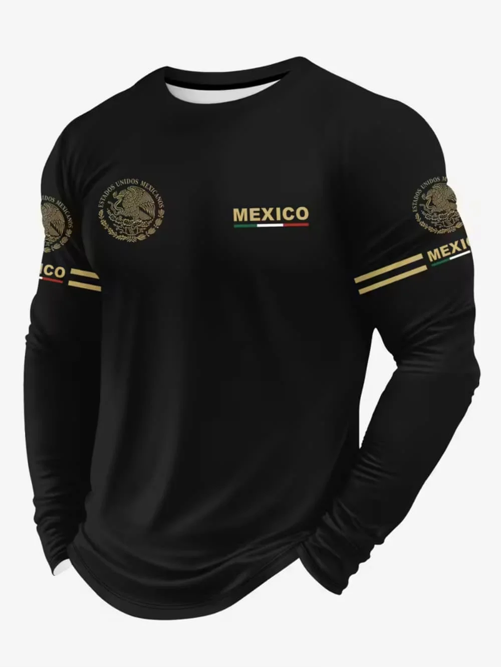 Men'S Fashion 2025 - Heren T-shirt met Mexicaanse adelaarsprint, modieus