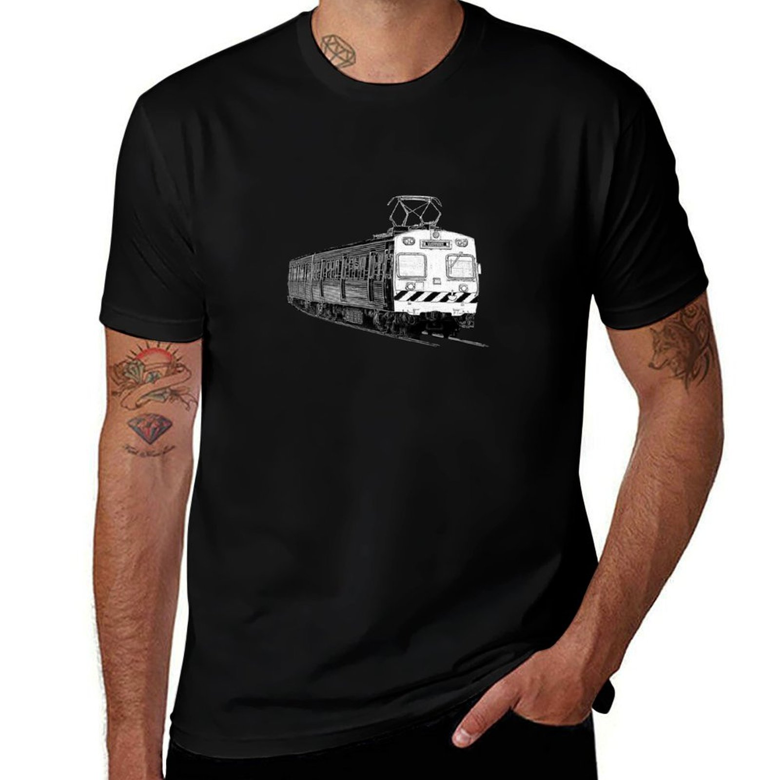 Mens Fashion Melbourne - Melbourne Hitachi trein T-shirt Street Fashion