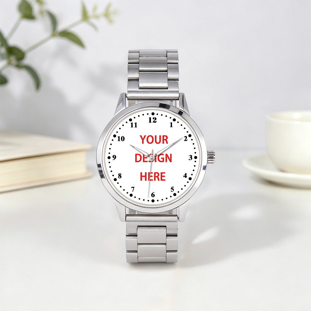 Mens Fashion Bracelet - 3ATM waterdichte roestvrijstalen horlogekast, unisex, aanpasbare