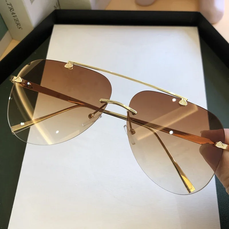 Men'S Fashion Rimless Glasses - Vintage randloze pilotenbril van legering voor