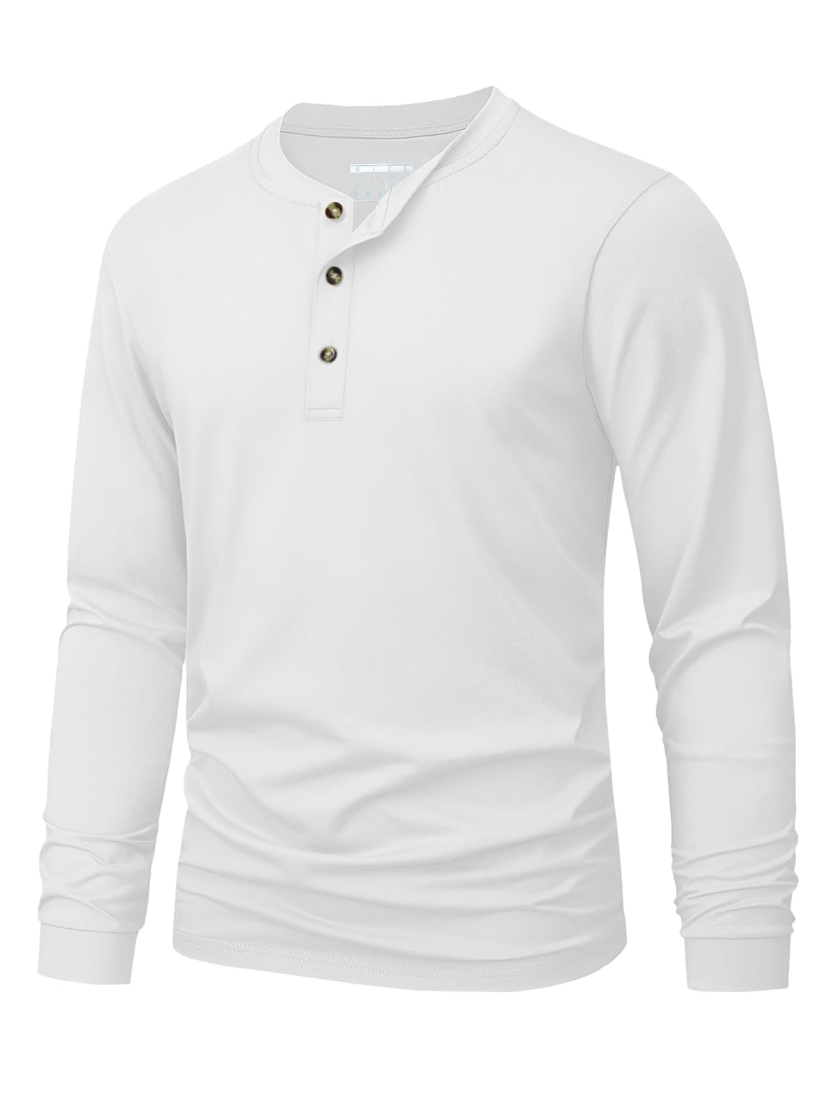 Men'S Fashion 2025 - Henley-T-shirt voor heren Eenvoudige effen kleurprint