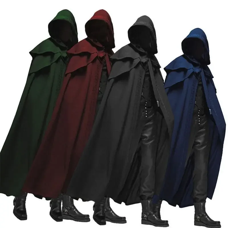 Trench Coat Men - Heren Monnik Cosplay Outfit Middeleeuws Vintage