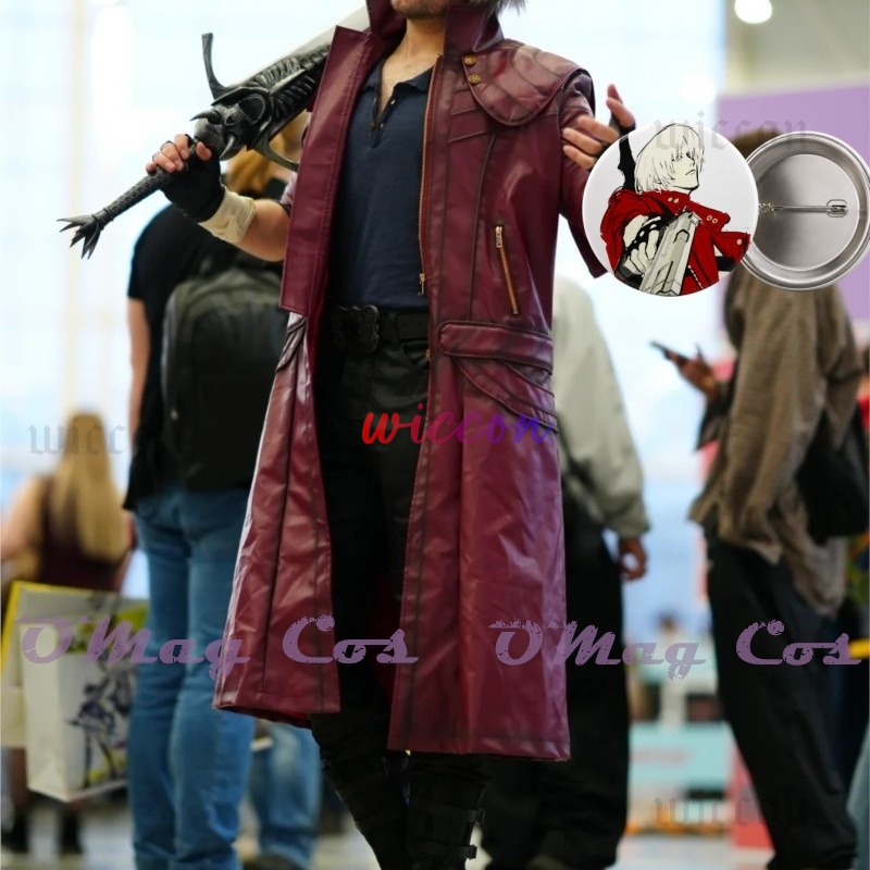 Dante Cosplay Rode Lange Trenc - Trench Coat Men recensie en prijs