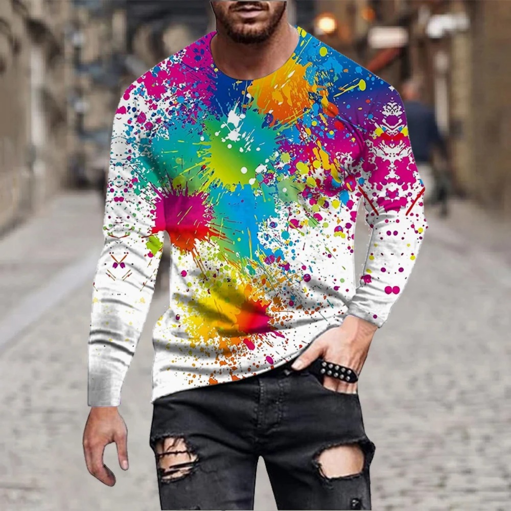Heren T-shirt met regenboogver - Men'S Fashion 2025 recensie en prijs
