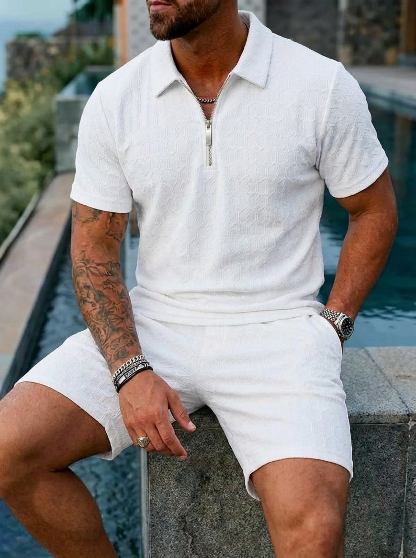 Zomer nieuwe herenmode ritskra - Men'S Fashion Polo recensie en prijs