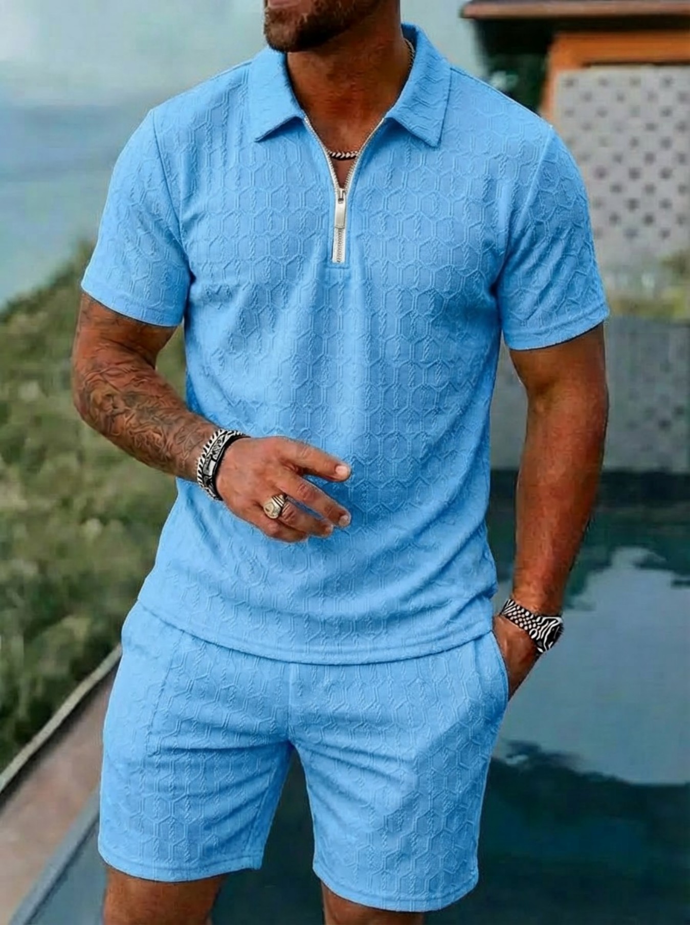 Zomer nieuwe herenmode ritskra - Men'S Fashion Polo recensie en prijs