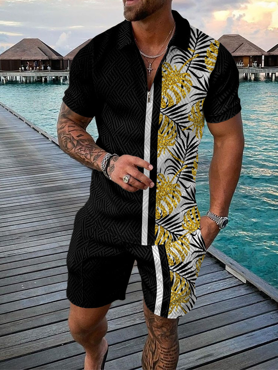 Hawaiiaanse kokospalmprint her - Men'S Fashion Polo recensie en prijs
