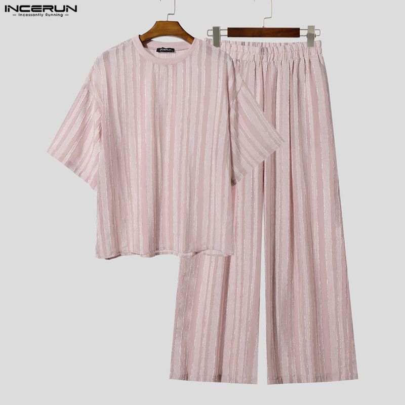 INCERUN Herensets Gestreepte T - Men'S Fashion Rules recensie en prijs