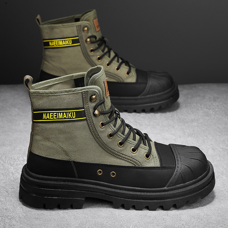 Heren Canvas Laarzen Mode Hoge - Men'S Fashion For 45 Years Old recensie en prijs