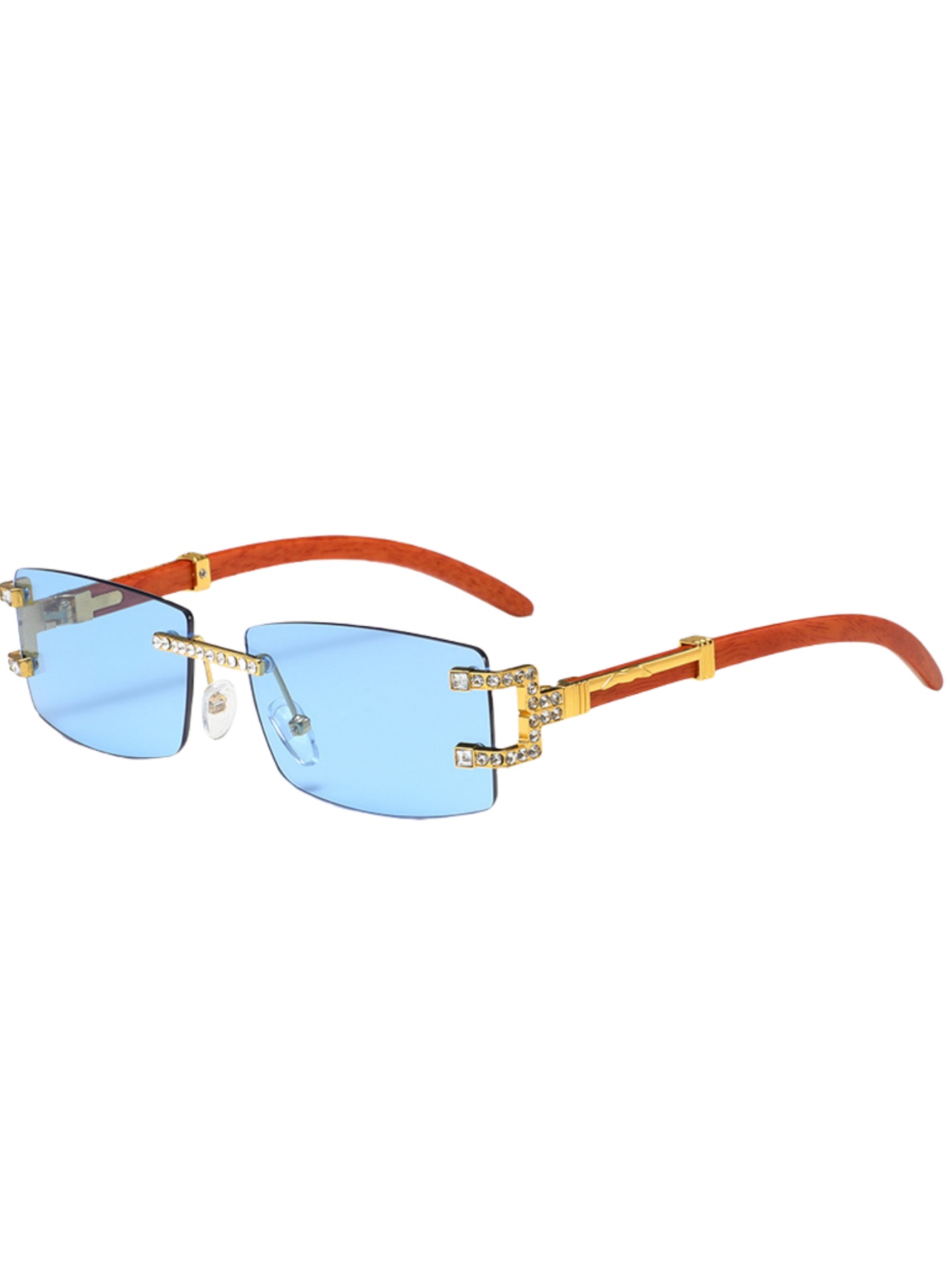 Retro mode-zonnebril met houte - Men'S Fashion Rimless Glasses recensie en prijs