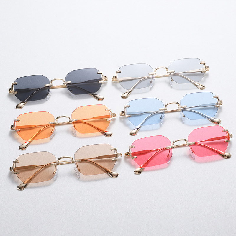 Randloze zonnebril Rechthoek M - Men'S Fashion Rimless Glasses recensie en prijs