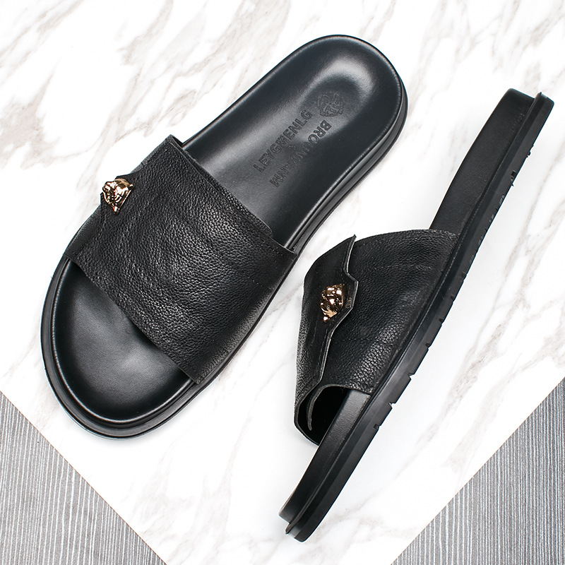 2025 Nieuwe Lederen Slippers M - Mens Fashion Summer 2025 recensie en prijs