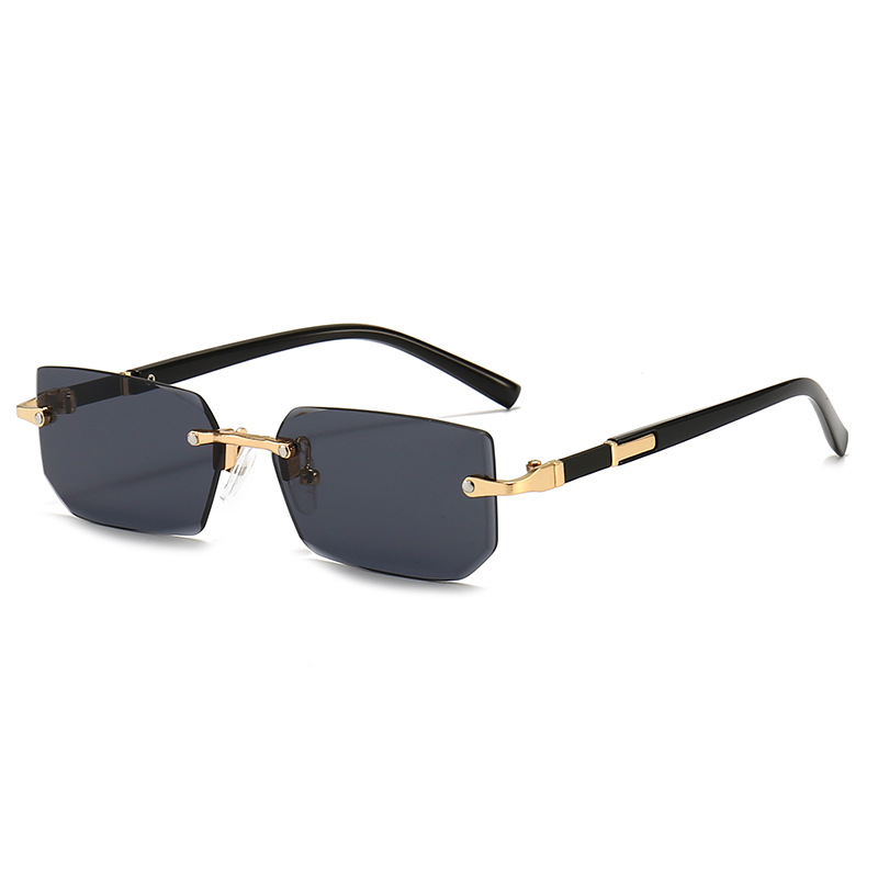 Randloze rechthoekige zonnebri - Men'S Fashion Rimless Glasses recensie en prijs