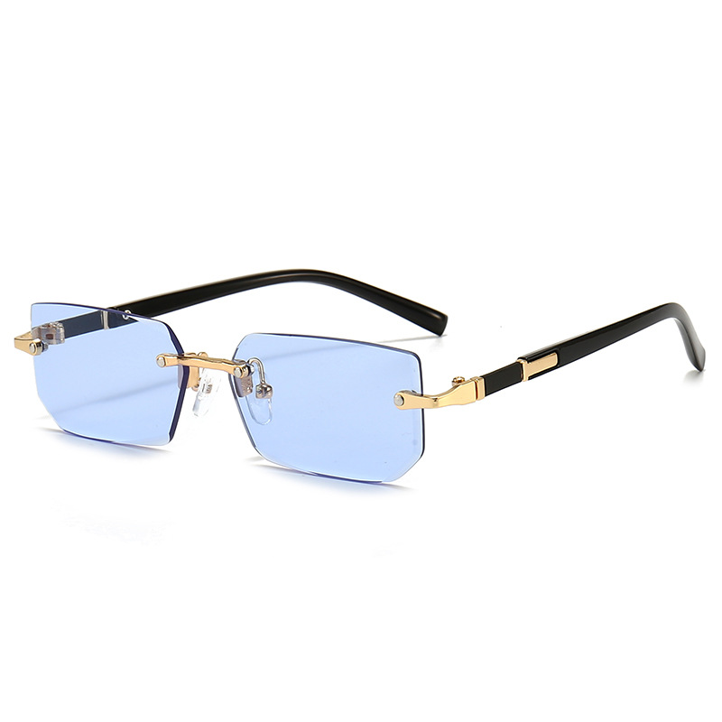 Randloze rechthoekige zonnebri - Men'S Fashion Rimless Glasses recensie en prijs
